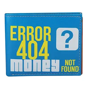 ShopMantra Men's PU Leather Money Not Found Printed Wallet (Multicolour)
