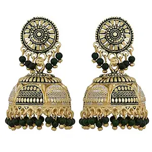 Darsha Collections Gold Plated Traditional Jhumki Earrings for Women