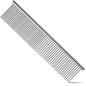 AlexVyan Stainless Steel Grooming Comb for Girl Women Boy Men Human- Narrow & Wide Tooth