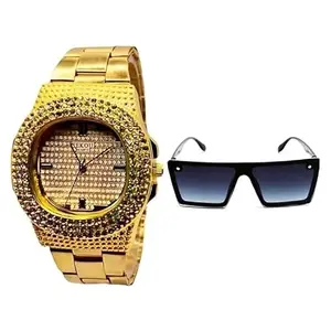 Fancy Pro Causal Staylish Classic Wristwatch Strap Yellow and Dail Colour Yellow for Sunglaases Combo for Men,Boys