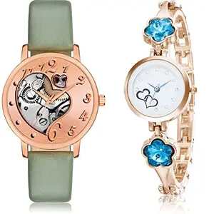 NIKOLA Professional Analog Rose Gold and White Color Dial Women Watch - GM373-G435 (Pack of 2)