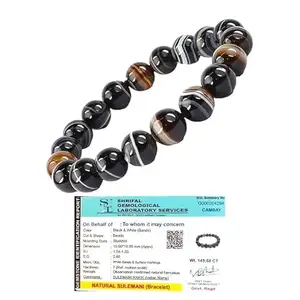 Astrogem Crystal Agate Lab Certified Natural Sulemani Hakik Bracelet For Grounding, Protection, Courage, Stability & Meditation (10 MM Women/Men)