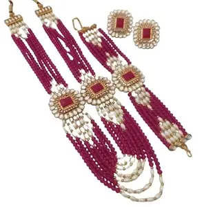 Stone-Studded Necklace & Earrings Set_JWEL_27