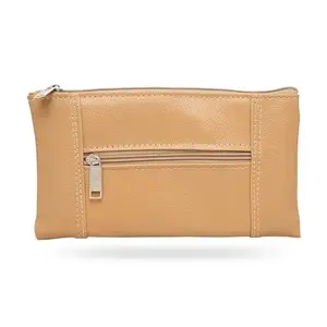 Beanskart Zipper Purse for Ladies | Womens Wallet | Ladies Leather Wallet |Pouches for Multipurpose use | Money Wallet (Light Beige)