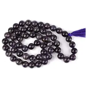 Reiki Crystal Products Amethyst Mala/Necklace 12 mm Bead Mala for Reiki Healing and Crystal Healing Stone for Unisex