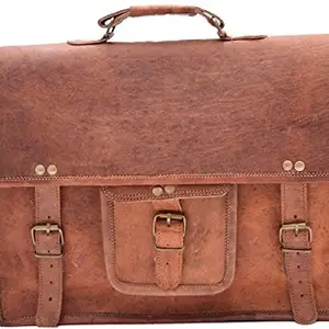 Vintage Fashion 13 Inch 100% Pure Genuine Leather Messenger Laptop Vintage Bag Man Woman boy & Girl
