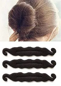 Verbier Hair Donut Bun Maker Clip Twist and Turn Styler Sponge (3 pcs) Pack of 1