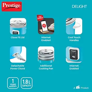 Buy Prestige Delight Smart 1.8-2 Electric Rice Cooker 1.8L Online