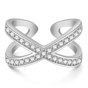 MYKI Heavenly allure EverStylish Cubic Zircon Adjustable Ring For Women & Girls