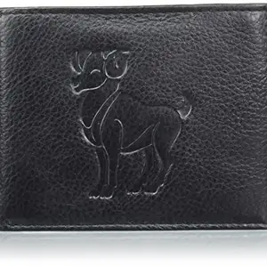Justrack Dark Black Color Genuine Leather Purse Only for Men with Card Slots (LWM00185-JT_5)