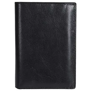 Leatherman Fashion LMN Genuine Leather Women's Black Wallet (12 Card_Slots)