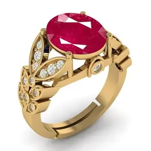 APSSTONE Natural Ruby RING 2.00 Ratti Handcrafted Finger Ring With Beautifull Stone manik RING Gold Platedfor Men and Women