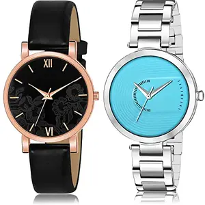 NEUTRON Tread Analog Black and Blue Color Dial Women Watch - G539-GM220 (Pack of 2)