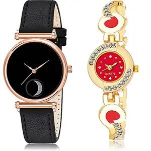 NEUTRON Heart Analog Black and Red Color Dial Women Watch - GCPL29-G441 (Pack of 2)
