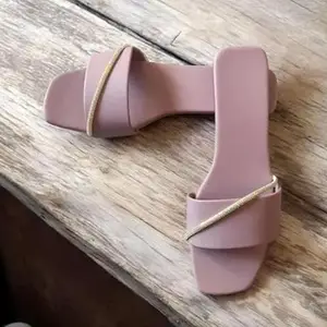 Sahar Paradise Jaipur export proprietor in Peach women fashion Chappal SP- peach_daimond_chain 4