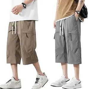 Visit the Lymio Store Lymio Men Casual Shorts || Men Cargo Shorts Cotton || Available in Combo Pack of 2 (Shorts-42-45)