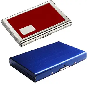 Stealodeal Full Blue Metal Limited Edition with Red Debit/Credit ATM|Combo of 2| Card Holder