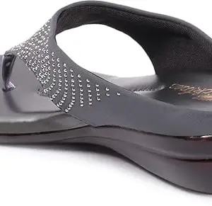 Picktoes PT-S135 Women's Grey Synthetic Leather Casual Heel Sandal