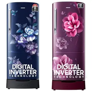 Samsung 183 L, 5 Star, Digital Inverter, Direct-Cool Single Door Refrigerator (RR20D2825HV/NL, Hima, 183 L, 4 Star, Digital Inverter, Direct-Cool Single Door Refrigerator (RR20C1824CR/HL, Red,