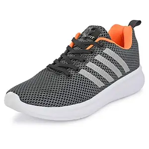 FUSEFIT Comfortable Men Bold Running Shoes Grey/Orange