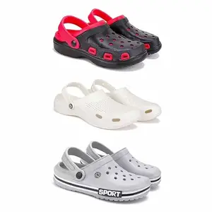 Lightweight Classic Clogs || Sandals with Slider Adjustable Back Strap for Men-Combo(3)-3017-3147-3016-10 Grey (COMBO(3)-3017-3147-3016-10__BZ)