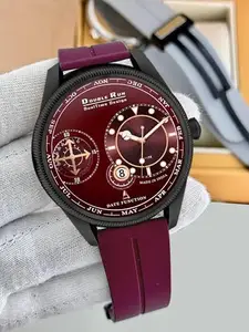 Luxury Analog Watch with Premium Leather & Silicone Straps for Men & Women – Stylish, Durable & Timeless