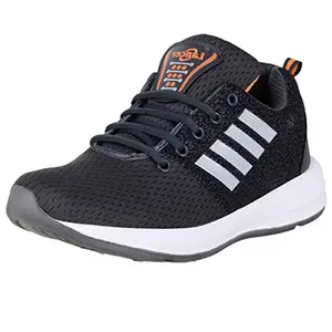Lancer Mens INDUS-12 Grey Orange Running Shoe - 6 UK (indus-12dgr-org-6)