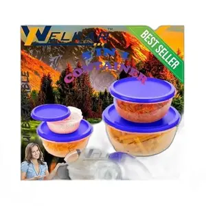 Kitchen Container |250+450+800+1400+2500 ml| Stackable Refrigerator Organizer for Fresh Food Storage | BPA-Free Kitchen Solution|Design - 8073 for Home and Kitchen