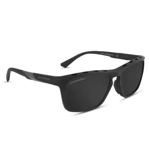 Visit the Eyewearlabs Store Eyewearlabs OKNO | Polarized Full Rim Square Branded Stylish Sunglasses For Men & Women | 100% UV Protection Shades | Cricket Sports Cycling Driving | Medium | Vertex