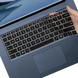 MORUS Keyboard Cover for Microsoft Surface Laptop 6/5/ 4 13.5" 15" Laptop, Studio 2 (2023), Studio 14.4" Keyboard Protective Skin (Black)