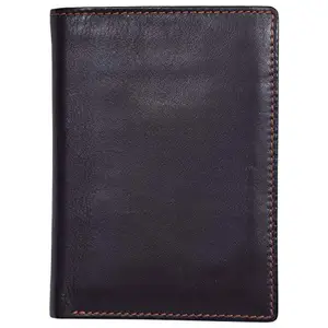 Leatherman Fashion LMN Genuine Leather Unisex Brown Wallet (9 Card Slots)