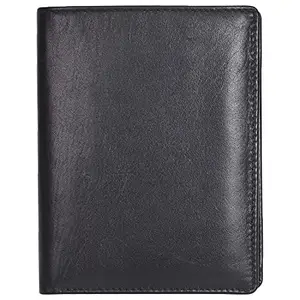 Leatherman Fashion LMN Men Genuine Leather Black Wallet (6 CC Slots)