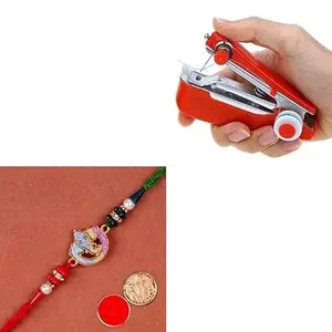 Sellplus Combo of 1 Rakhi for Brother with Mini Sewing Machine For Home Tailoring Use For Your Sister Gifting (Model 3)