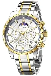 LONGBO Diplomat 83701 Chronograph Analog Watch for Men with 42 mm Dial, Functional Sub-Dials, Luminous Hands & Stainless Steel Bracelet | Men | Office, Business, Formal & Gifting
