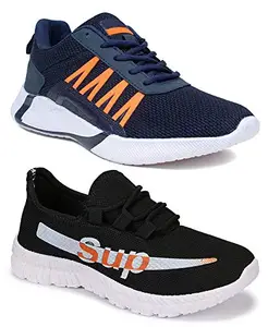 TYING Multicolor (9164-9312) Men's Casual Sports Running Shoes 10 UK (Set of 2 Pair)