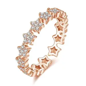 MYKI Star Ring For Women & Girls (Rosegold)