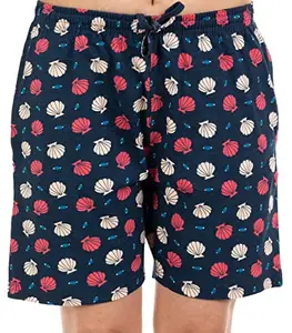 Yi YouthIconz - Inspiring Youth In You Women's Cotton Night Wear Printed Lounge Shorts (5544_Blue_Small)
