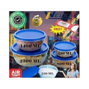 Kitchen Container |250+450+800+1400+2500 ml| Stackable Refrigerator Organizer for Fresh Food Storage | BPA-Free Kitchen Solution Transparent food storage Stackable frid|design - 426for home