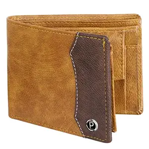 PIRASO Men Casual, Ethnic, Evening/Party, Formal, Travel, Trendy Tan, Brown Genuine Leather Wallet (9 Card Slots)
