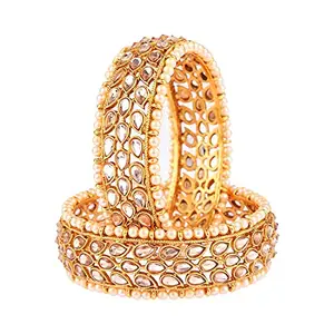 Amazon Brand - Anarva Bridal Crystal Bracelet Bangle Set (Style 3, M)