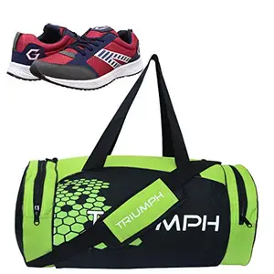 Gowin Nx-2 Red/Blue Size-10 With Triumph Gym Bag Rounder-1 Pro-66 Black/Lime