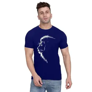 Men's Round Neck T-Shirt | Comfortable & Stylish Men's T-Shirt Idea for Gym, Sports, Casual Outings, or Lounge Wear - Large Black