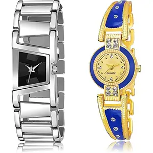 NEUTRON Analogue Analog Black and Gold Color Dial Women Watch - G615-G445 (Pack of 2)
