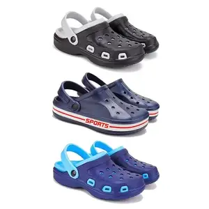 DRACKFOOT Lightweight Classic Clogs || Sandals with Slider for Men-Combo(3)-3018-3069-3019-9 Blue