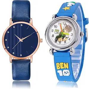 NEUTRON Chronograph Analog Blue and White Color Dial Women Watch - GM325-GC97 (Pack of 2)