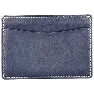 LMN Genuine Leather Grey Color Card Holder for Unisex 732022 (1 Credit Card Slots)