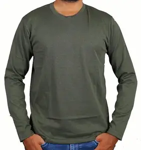 Comfy Men's Full Sleeve T-Shirt(SPT-WA-FS-002-OG-M_bzr) Olive