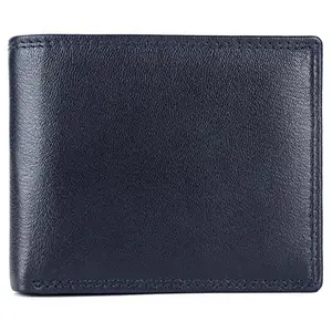 Leather Junction Navy Leather Wallet for Men RFID Blocking (203S1100)