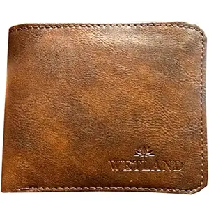 Wetland Men Casual Genuine Leather 5-10 Cardslot Wallet for Men(Tan | Brown)