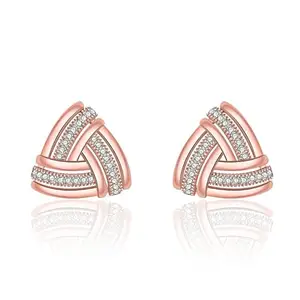 STYLISH TEENS dc jewels Attractive Cubic Zirconia Earrings For Women & Girls (Rose Gold)